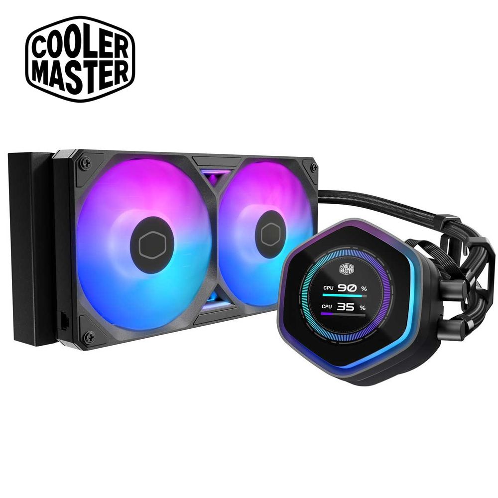 Cooler Master｜空調設備御師匠さん 水冷一体型中央処理装置空調設備 ML 240 Atmos II LCD ARGB（黒いこと）  MLX-D24M-A25SZ-L1