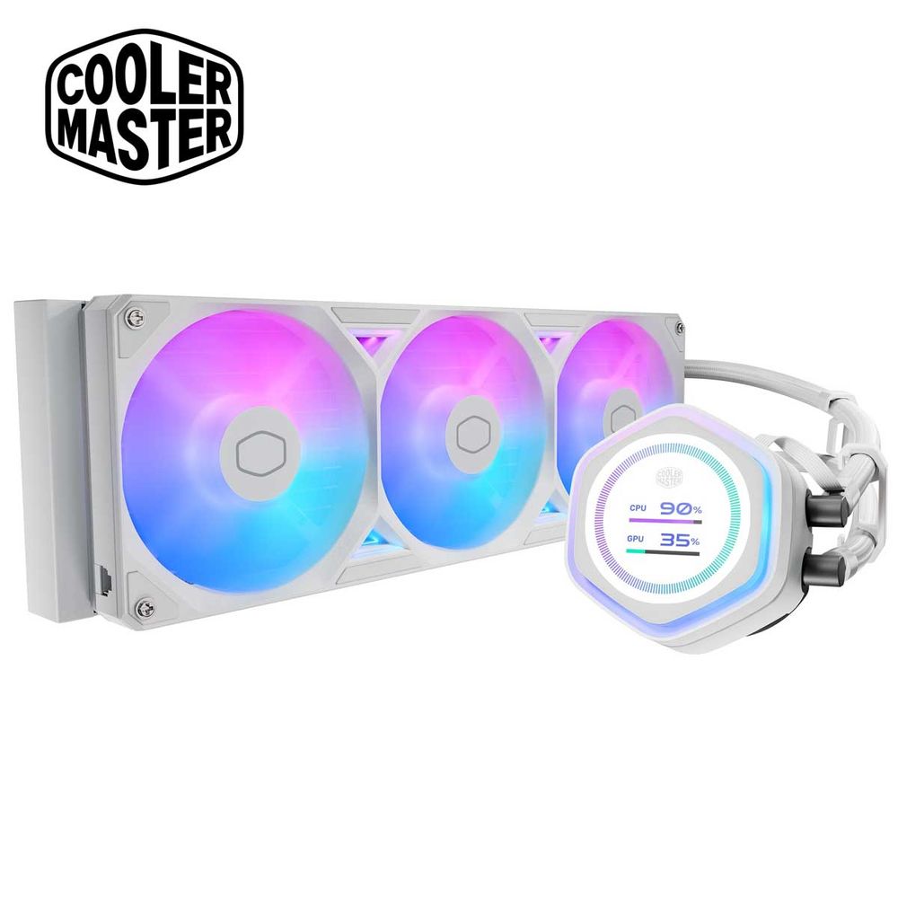 Cooler Master｜空調設備御師匠さん 水冷一体型中央処理装置空調設備 ML 360 Atmos II LCD White（白いこと）  MLX-D36M-A25SZ-LW