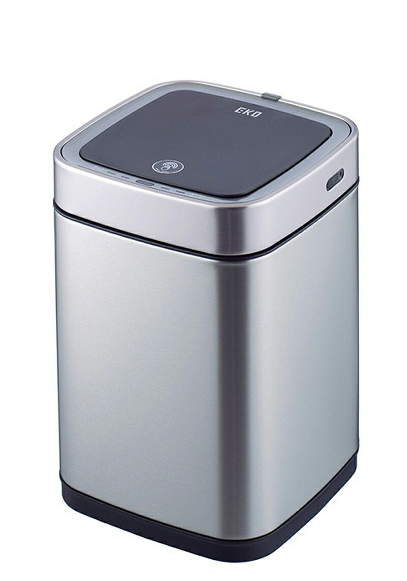 EKO JAPAN エコスマートX充電式センサービン (容量：9L・シルバー) EK9252RGMT-9L [EK9252RGMT9L]