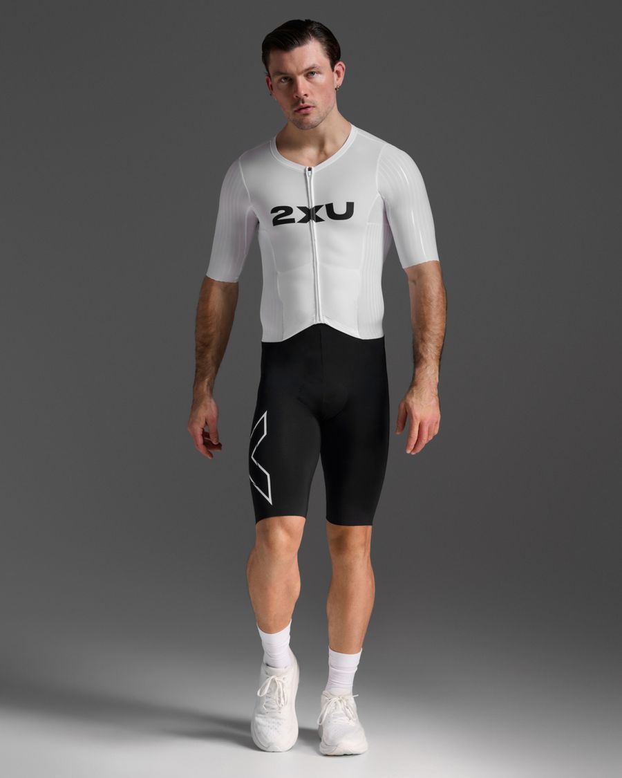 2XU トライアスロン背広 MT7393d-BLK-WHT Light Speedreactsleevedtrisuit - Blk-wht [メンズ]（大きさ：M） MT7393D-BLK-WHT-M