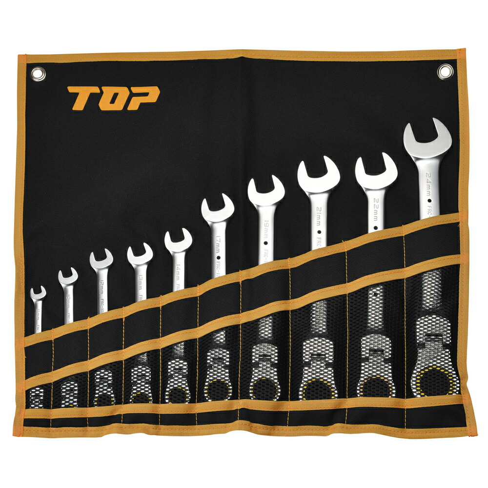 トップ工業 首商い口ロックラチェットコンビ 10本仕掛ける(手道具袋入) FRC-10000LKS TOP