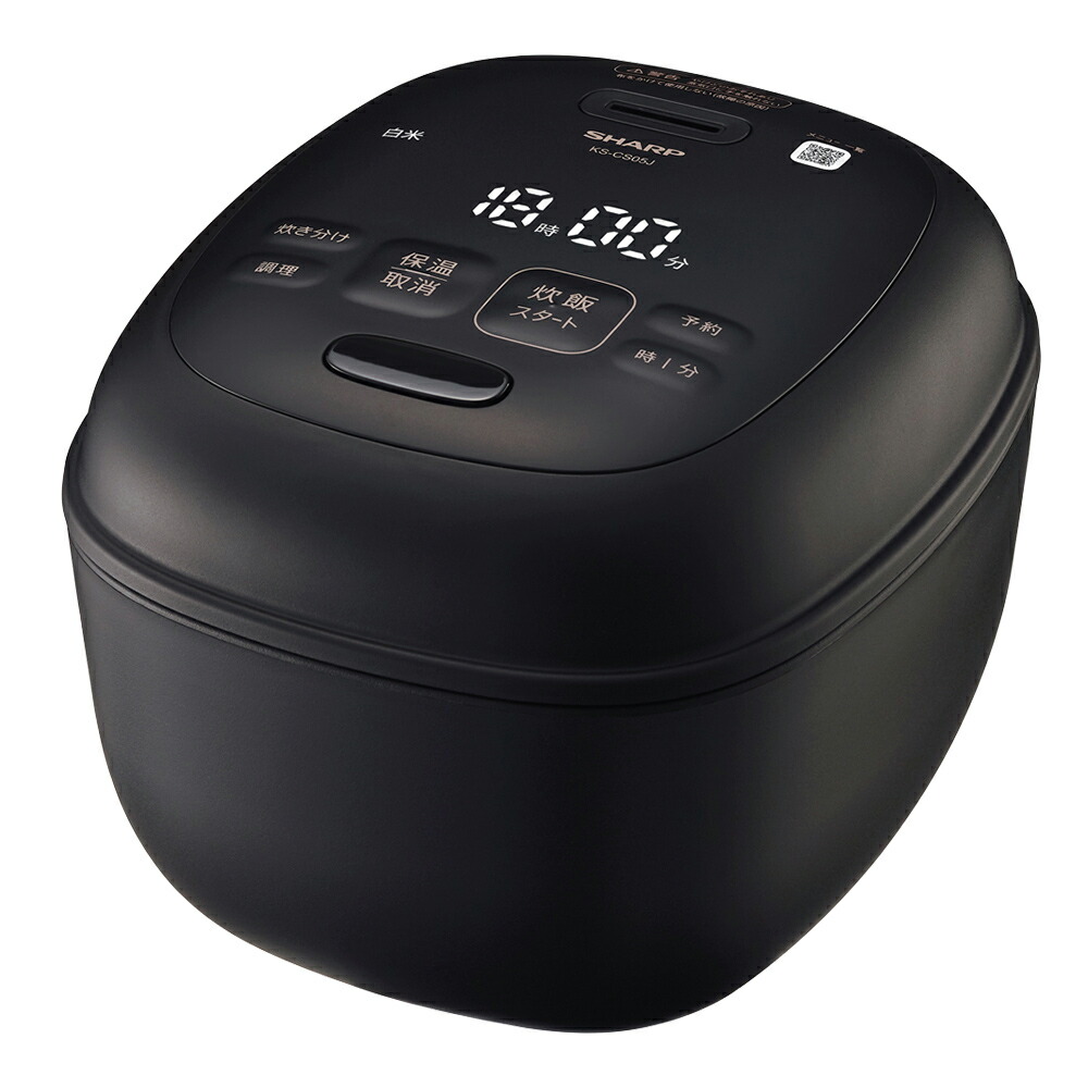 シャープ ジャー炊飯器 （3合炊き）　ブラック KS-CS05J-B SHARP 炊飯器　一人暮らし　3合 [KSCS05JB]