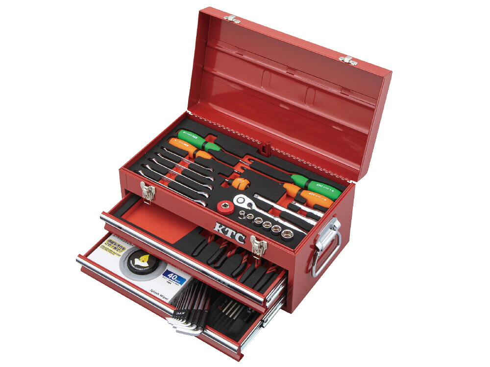 KTC(京都機械工具) 9.5sq スタンダード工具セット 40点組 レッド SK34026XR