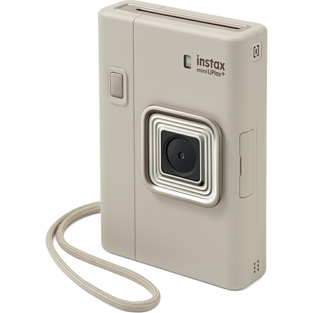 富士フイルム インスタント写真機「instax mini LiPlay+」（砂子ベージュ） LIPLAY_PLUS_BEIGE_VN チェキ リプレイプラス リプレー+