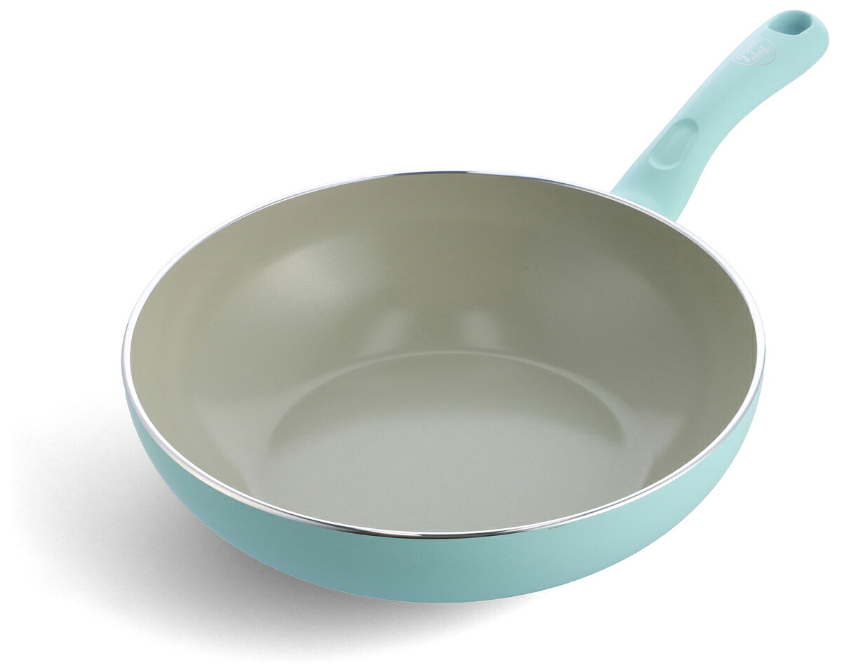 グリーンシェフ 【IH対応】ウォックパン 28cm ミントグリーン CC005421-004 green chef [CC005421004]