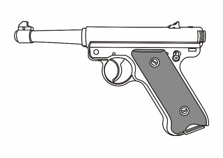 マルシン工業 6mm　固定スライド式ガスガン Mk1 ノーマル ブラックヘビーウエイト【対象年令 18才以上用】 エアガン