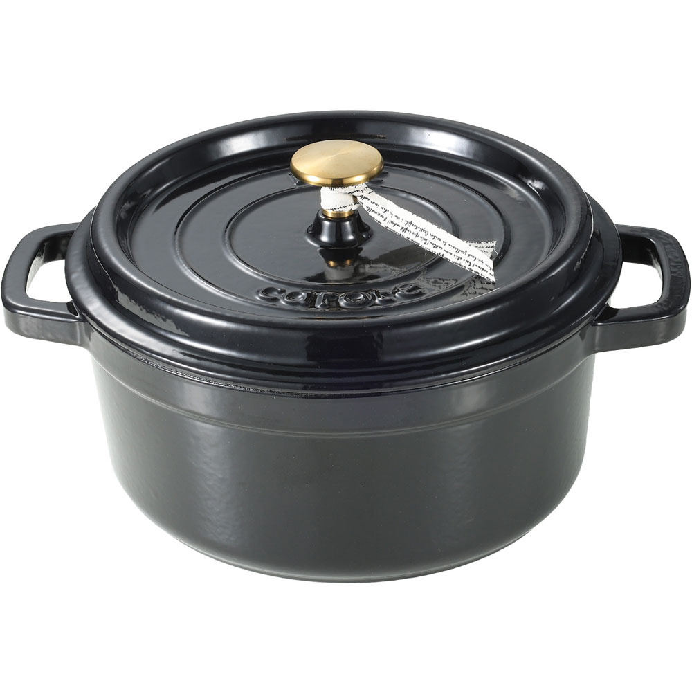 リブプラス 【IH対応】ココット鍋 24cm（ブラック） NM-5234(カロ-テ) カローテ　IHココット鍋 [NM5234カロテ]｜Joshin web 家電とPCの大型専門店