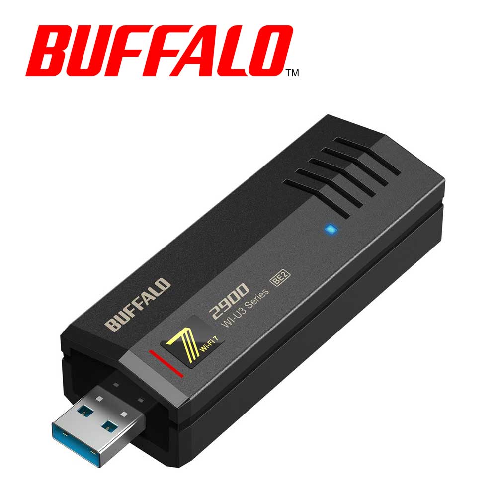 バッファロー｜BUFFALO Wi-Fiアダプター Wi-Fi 7(11be) 対応 2882/2882/688Mbps USB3.2(Gen1)/2.0用 AirStation CDレスインストール対応  WI-U3-2900BE2