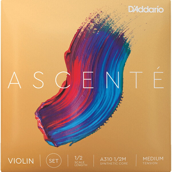 ダダリオ バイオリン弦セット(1/2スケール) A310 1/2M D'Addario　Ascente Violin Strings