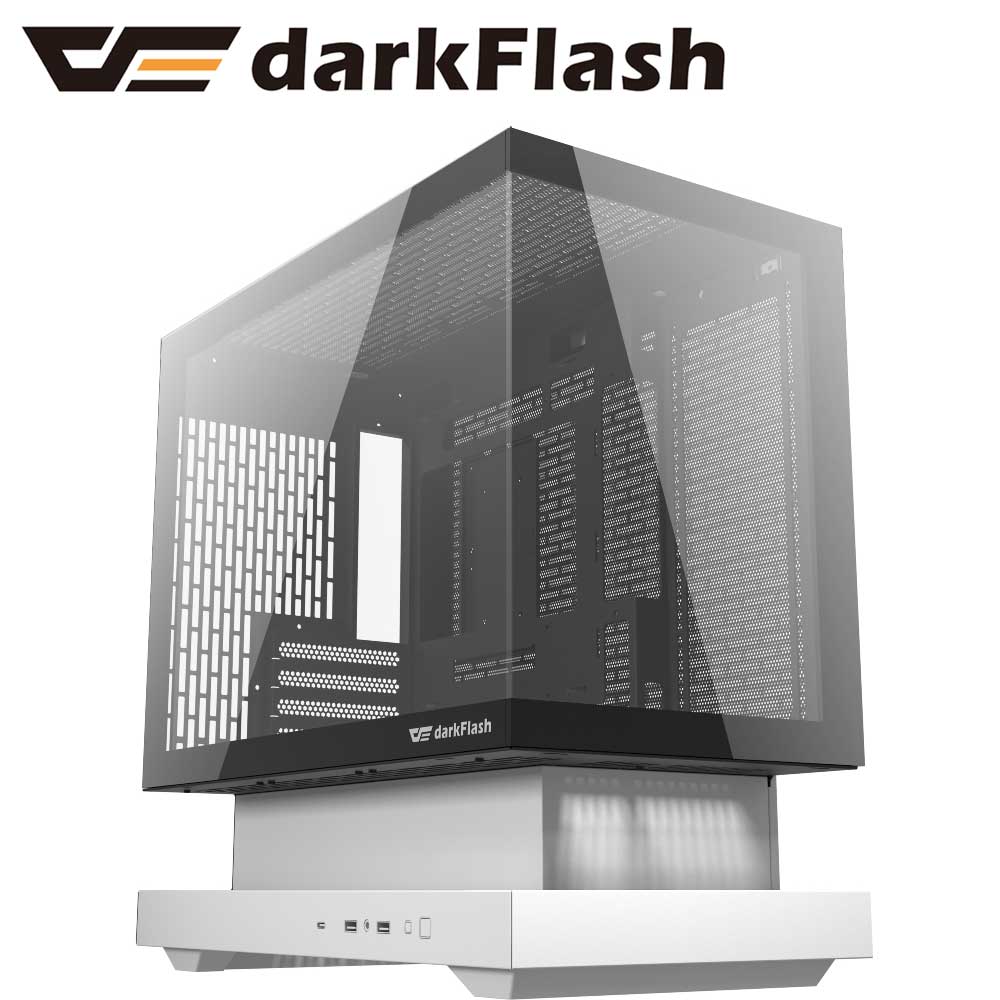 darkFlash|ダークフラッシュ FLOATRON F1 M-ATX PCケース(ホワイト&ブラック) F1-B&W-COMBO