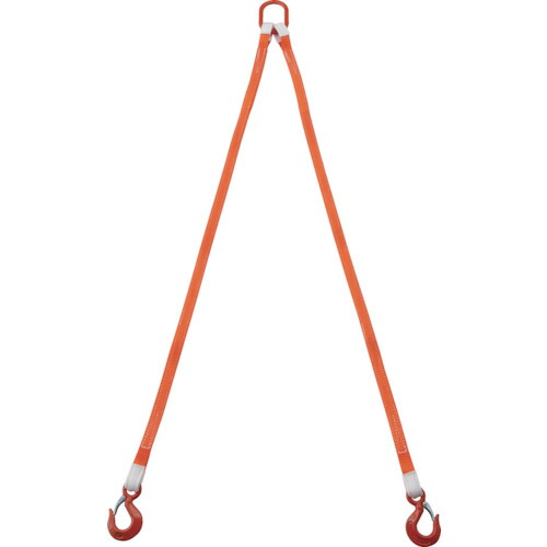 トラスコ中山 2本吊ベルトスリングセット 25mm幅×1.5m 吊り角度60°時荷重0.86t(最大使用荷重1t) G25-2P15