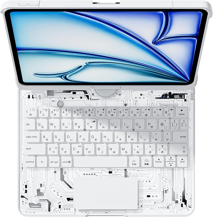 G.B.Z iPad用キーボードケース 第10、11世代対応 11インチ（ホワイトシルバー） RWIPJP298