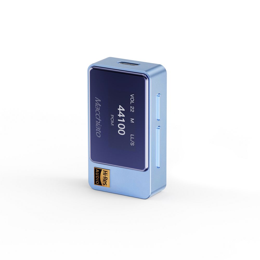 アイバッソ・オーディオ 3.5粍4極マイクロホン相応う 携帯型DAC/AMP（青碧）《Macchiato》 IBJR-MACCHI-BL iBasso Jr.