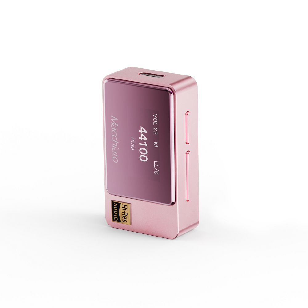 アイバッソ・オーディオ 3.5粍4極マイクロホン相応う 携帯型DAC/AMP（さくら色）《Macchiato》 IBJR-MACCHI-PK iBasso Jr.