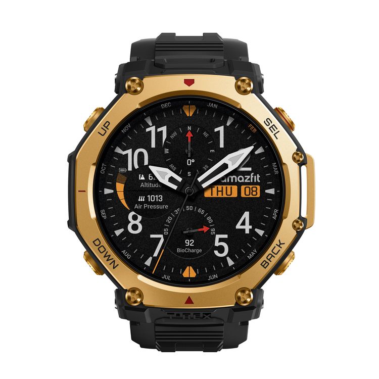 Amazfit（アマズフィット） Amazfit T-Rex 3 Pro 48粍 黒いこと/ゴールド スマートウォッチ  SP170078-C238 [SP170078C238]【返品カテゴリー化A】