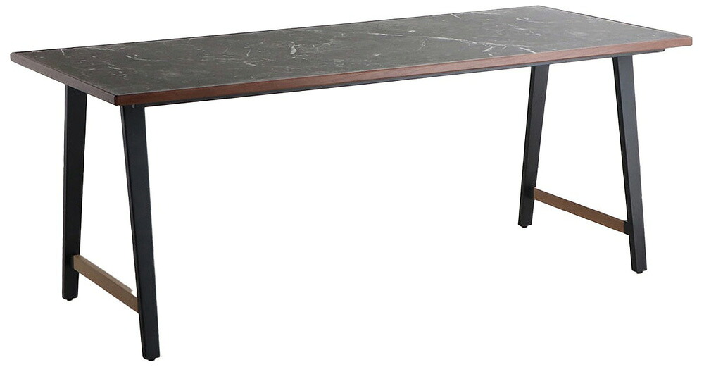 東馬 テルム ダイニングテーブル 天板160cm BK/WN(ブラック/ウォールナット) 54692480(TOHMA) [他商品と同時購入不可]メーカー直送品(北海道・沖縄県・離島はお届け対象外となります) [54692480TOHMA]