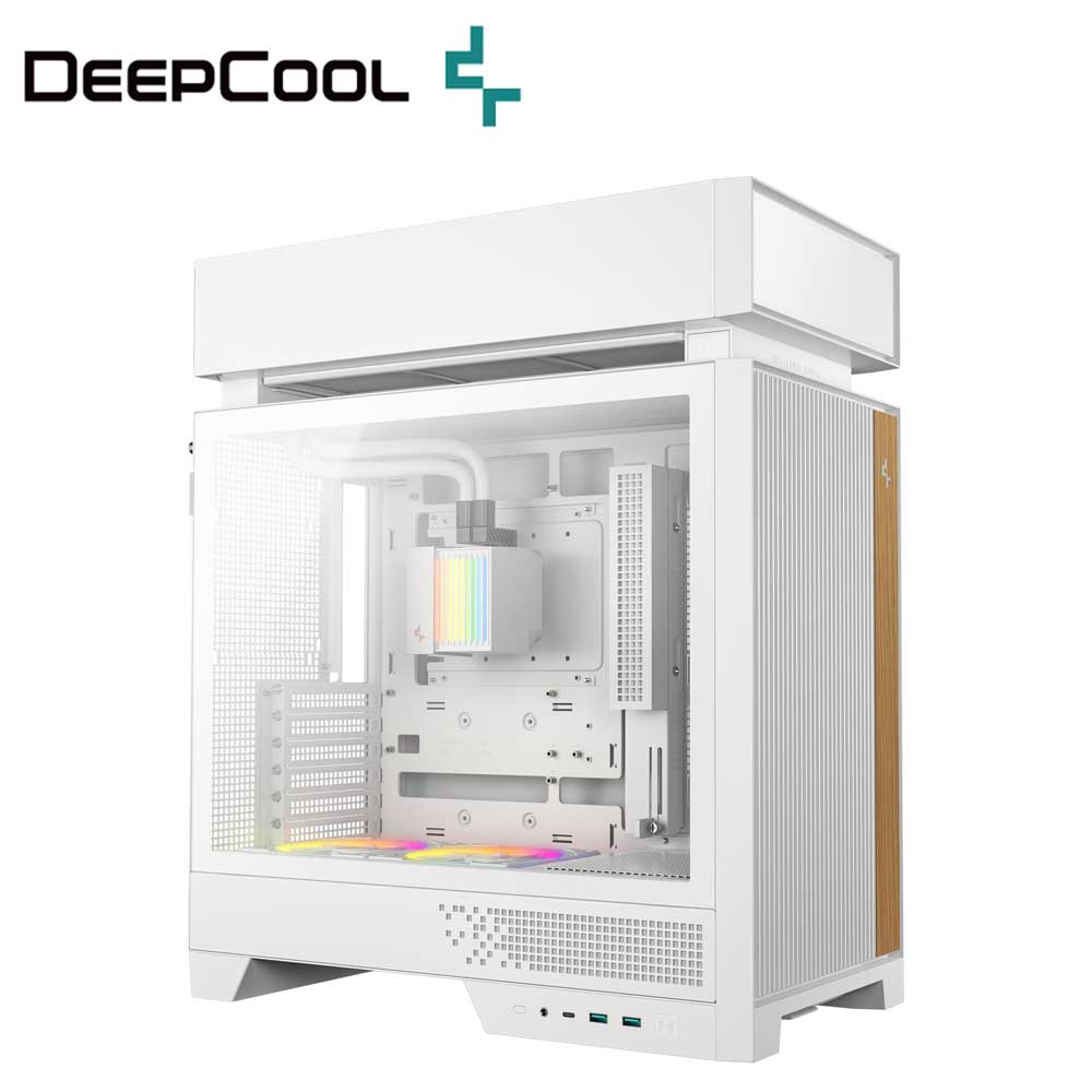 DeepCool｜ディープクール Mini-ITX / Micro-ATX / ATX対応 360mm ARGB 水冷クーラー搭載 ミドルタワー型PCケース CL6600 WH（ホワイト） R-CL6600-WHNNA0-G