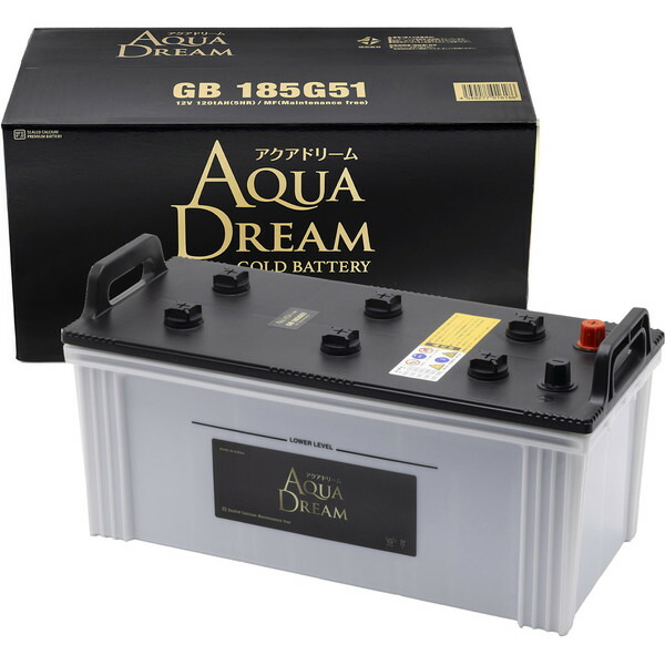 AQUA DREAM 国産車 大型車用バッテリー GOLD BATTERY　メンテナンスフリータイプ[他商品と同時購入不可] GB185G51 アクアドリーム ゴールド