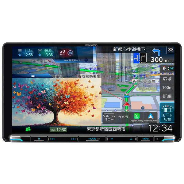 ケンウッド 地上デジタルTVチューナー/Bluetooth内蔵 DVD/USB/SD AVナビゲーション 大画面9V型インダッシュモデル MDV-M912L KENWOOD　彩速ナビ 75,339円