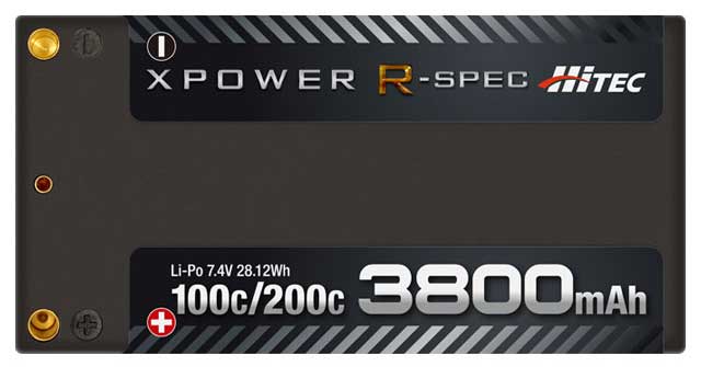 ハイテックマルチプレックスジャパン XPOWER R-SPEC Li-Po 7.4V 3800mAh 100C/200C【XPR3800S-B】 ラジコン用バッテリー