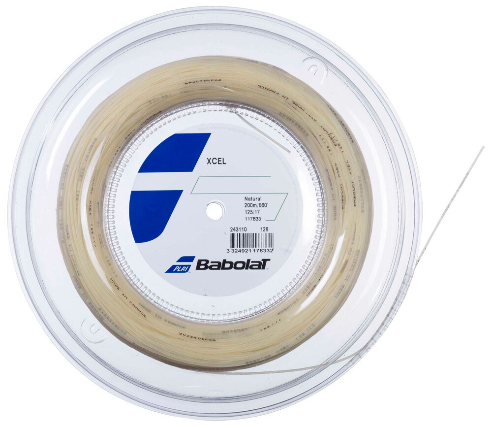 BabolaT(バボラ) 硬式テニス用ストリング エクセル 200m(ナチュラル・サイズ:130) 243110-128-130|Joshin web 家電とPCの大型専門店