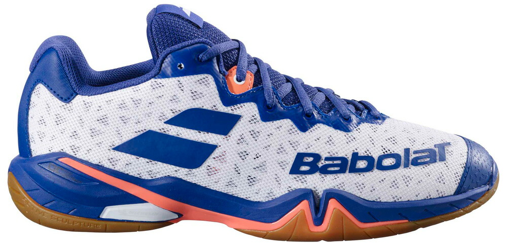 BabolaT(バボラ) メンズ バドミントンシューズ シャドウ 4(ホワイト/ネイビーブルー・サイズ:27.0cm) 3A0F24C356-1097-27.0|Joshin web 家電とPCの大型専門店