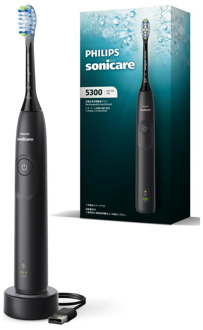 フィリップス 電動歯刷子（黒いこと） HX7101/06 Philips Sonicare ソニッケアー5300つづき物 [HX710106]