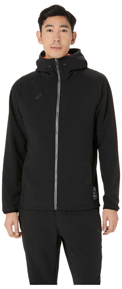 アシックス メンズ ハイブリッド中わたフリースフーディー(パフォーマンスブラック・サイズ:2XL) 2031F172-001-2XL asics|Joshin web 家電とPCの大型専門店