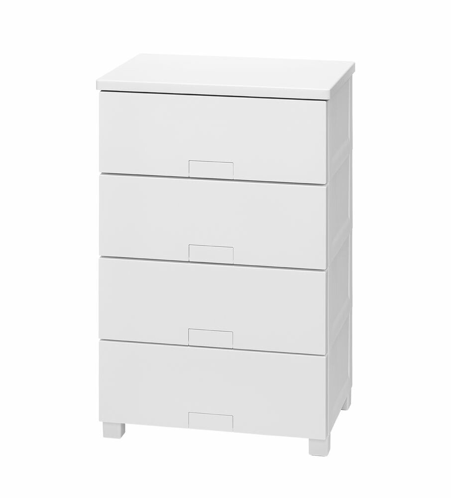 天馬 フィッツチェストフルフラット5504 4段（白いこと） FCH-F5504W Fits洋服箪笥 [FCHF5504W]