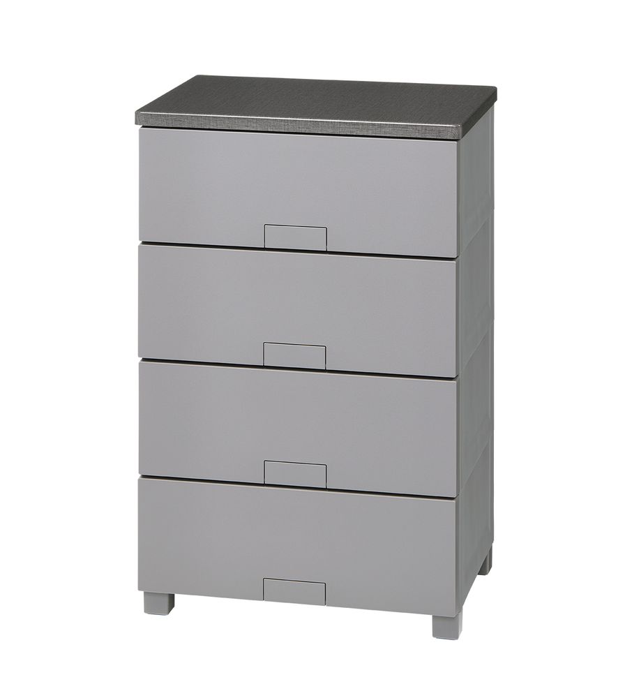 天馬 フィッツチェストフルフラット5504 4段（薄墨色） FCH-F5504GR Fits用だんす [FCHF5504GR]