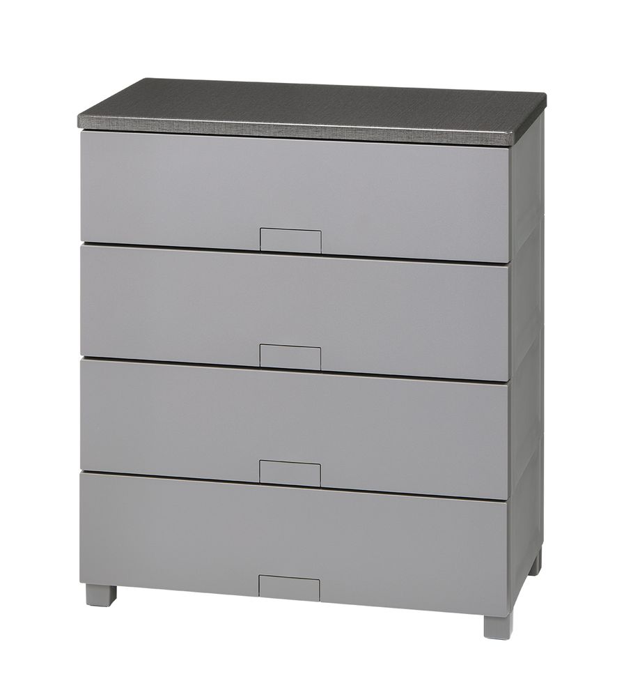 天馬 フィッツチェストフルフラット7504　4段（グレー） FCH-F7504GR Fitsチェスト [FCHF7504GR]