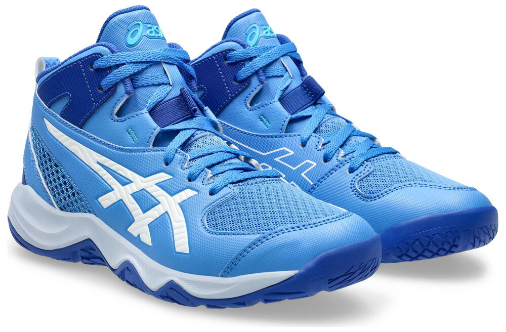 アシックス ジュニア バスケットボールシューズ　DUNKSHOT MB 10（BLUE COAST/WHITE・サイズ：22.0cm） 1064A019-400-22.0 asics