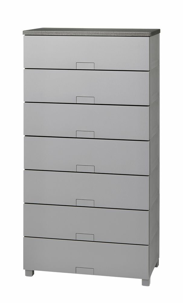 天馬 フィッツチェストフルフラット7507　7段（グレー） FCH-F7507GR Fitsチェスト [FCHF7507GR]