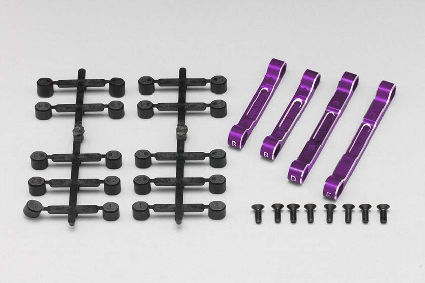 ヨコモ YD-2用アルミ製アジャスタブル サスマウント セット(パープル/面取加工済)【Y2-301APA】 ラジコンパーツ