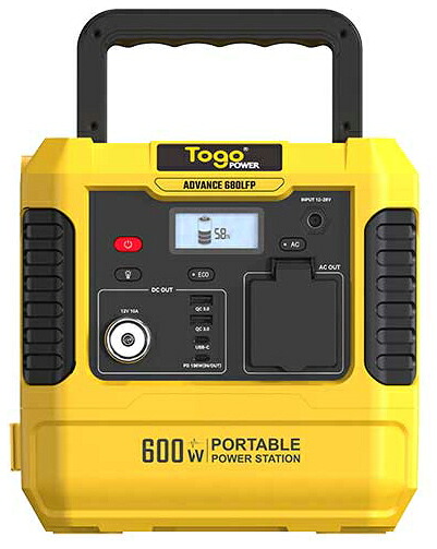 Togopower ポータブル電源 605Wh ACコンセント1口 USB-C出力搭載 AD680LFP ADVANCEPLUSシリーズ [AD680LFP]