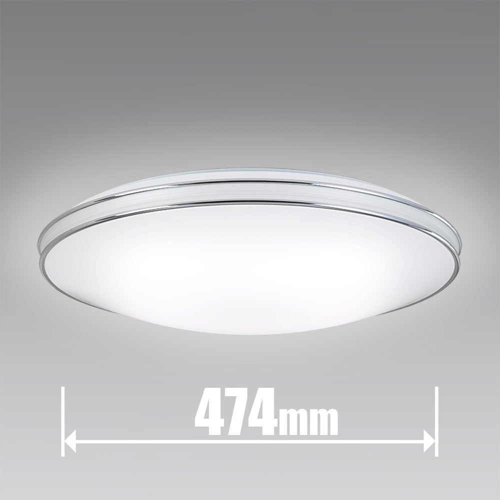蛍クス 10畳～12畳用 LED最高限度ともし火【カチット式】 HLDC12402SG HotaluX デュアルクローム [HLDC12402SG]