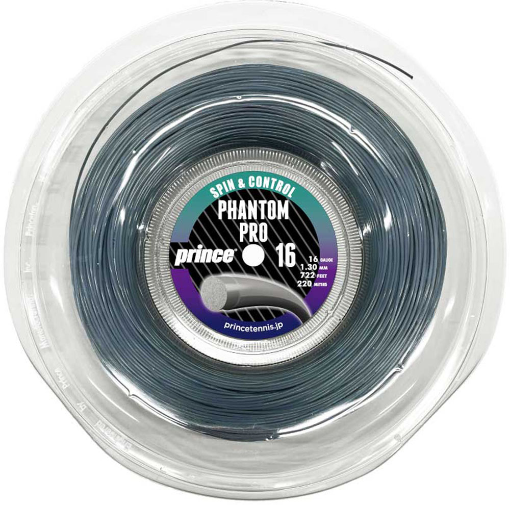 prince（大公） 硬式庭球用より糸PHANTOM PRO 16(気違いトム 労働者階級)（グラファイト・サイズ：220m） DIW-7JJ037-GRP
