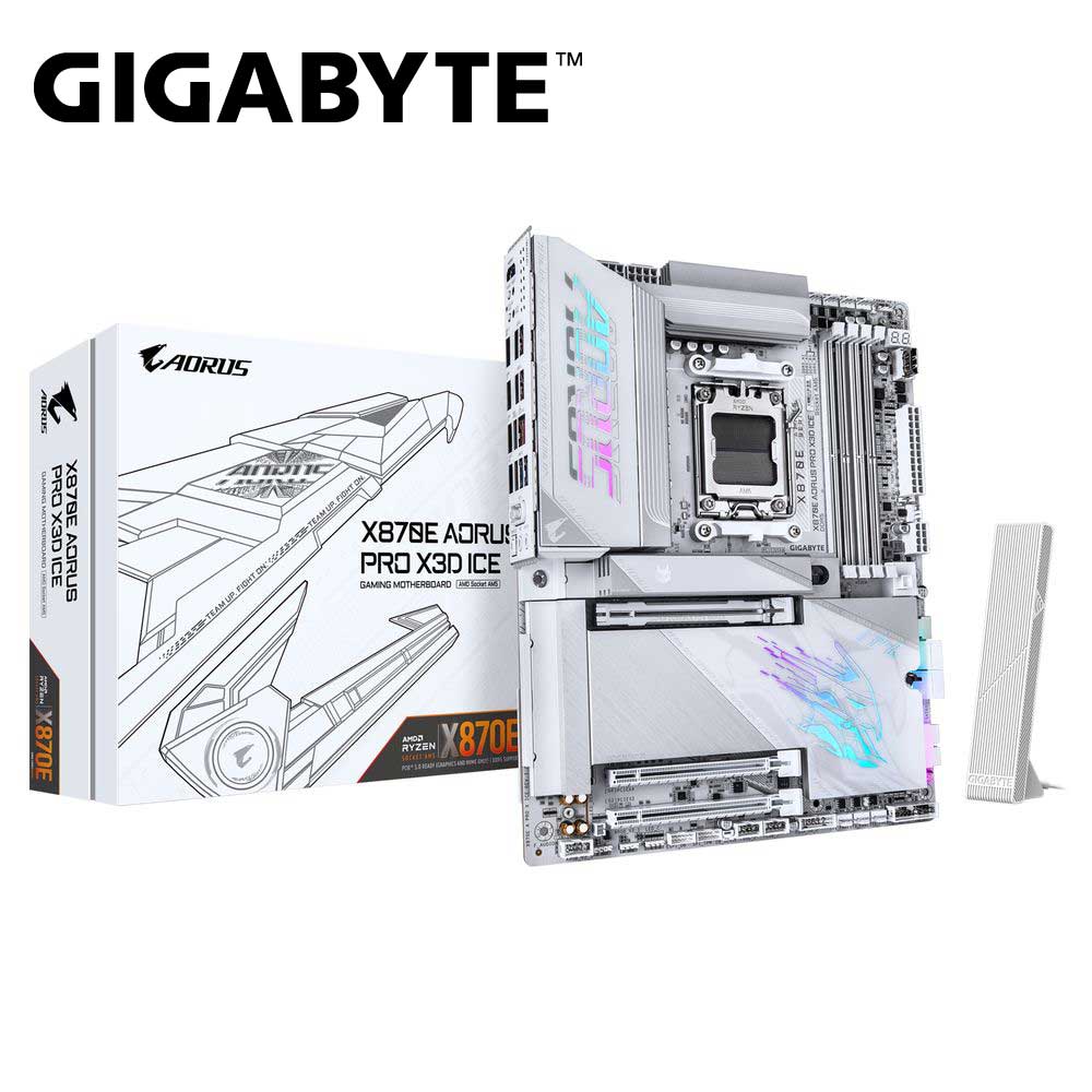 GIGABYTE｜ギガバイト GIGABYTE X870E AORUS PRO X3D ICE マザーボード（ホワイト） X870EAPROXICE