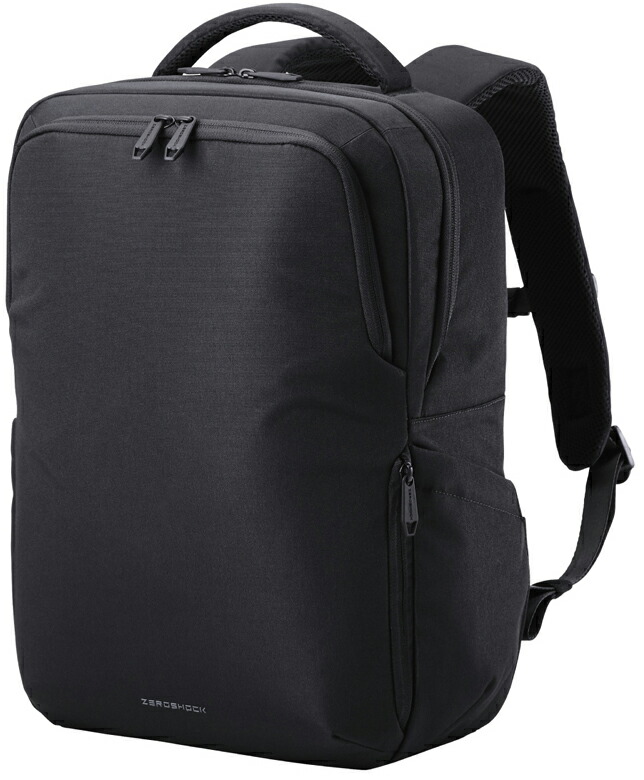 エレコム リュック 18L 衝撃吸収 15.6インチPC対応 出張 通勤 小物整理ポケット付 撥水 バックパック ZEROSHOCK（ブラック） ZSB-BP02P15BK 5,504円