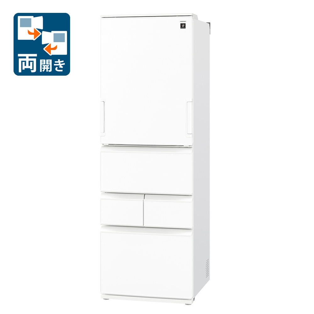 （標準尺度築き上げる料込_Aｴﾘｱのみ）小ざかしい 408L 5部屋の入り口電気冷蔵庫（シルキーマットホワイト） SJ-XW41R-W SHARP [SJXW41RW]