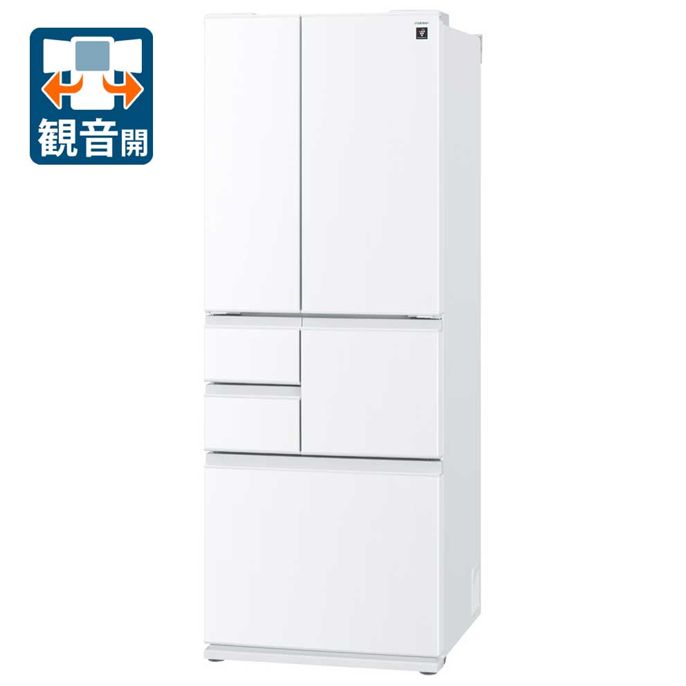（標準設置料込_Aｴﾘｱのみ）シャープ 502L 6ドア冷蔵庫（ブラストホワイト） SJ-FF50R-W SHARP [SJFF50RW]｜Joshin web 家電とPCの大型専門店