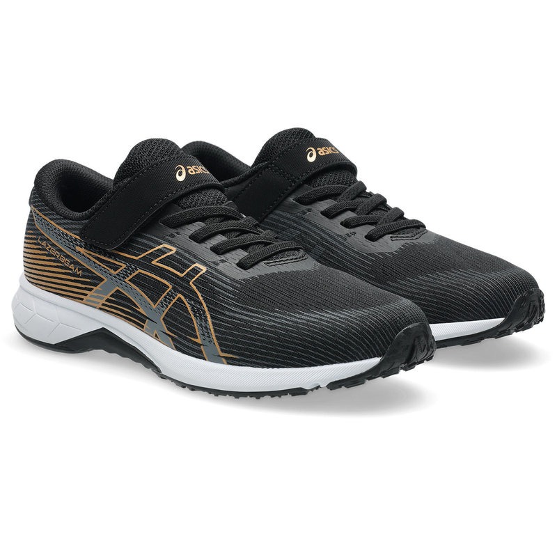 アシックス キッズ・ジュニア用 スニーカー LAZERBEAM RK-MG（ブラック×ゴールド・サイズ：19.0cm） 1154A223-001-19.0 asics