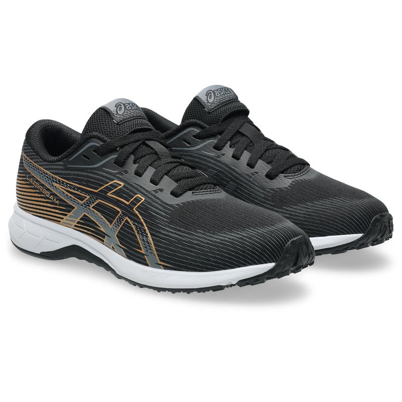 アシックス キッズ・ジュニア用 スニーカー LAZERBEAM RK（ブラック×ゴールド・サイズ：21.0cm） 1154A222-001-21.0 asics
