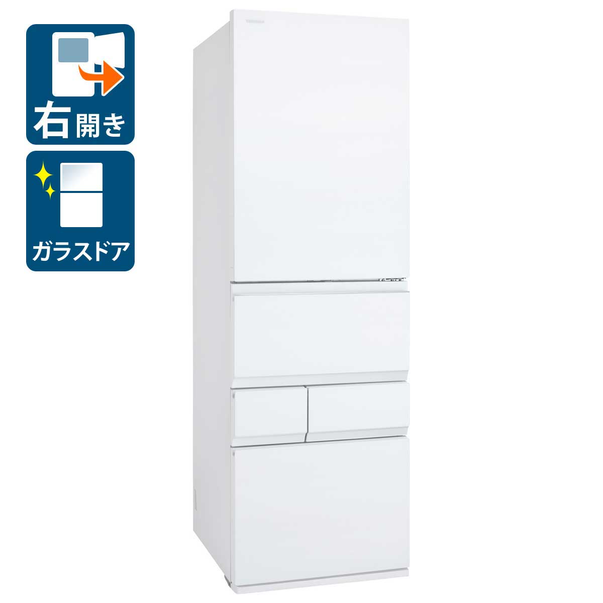 （標準設置料込_Aｴﾘｱのみ）東芝 452L 5ドア冷蔵庫（フロストホワイト【右開き】 GR-A450GT(TW) TOSHIBA [GRA450GTTW] 135,330円