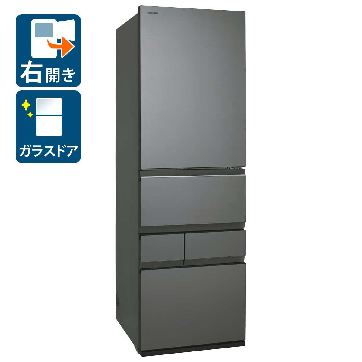 （標準設置料込_Aｴﾘｱのみ）東芝 501L 5ドア冷蔵庫（フロストグレージュ）【右開き】 GR-A500GT(TH) TOSHIBA [GRA500GTTH]｜Joshin web 家電とPCの大型専門店 117,064円