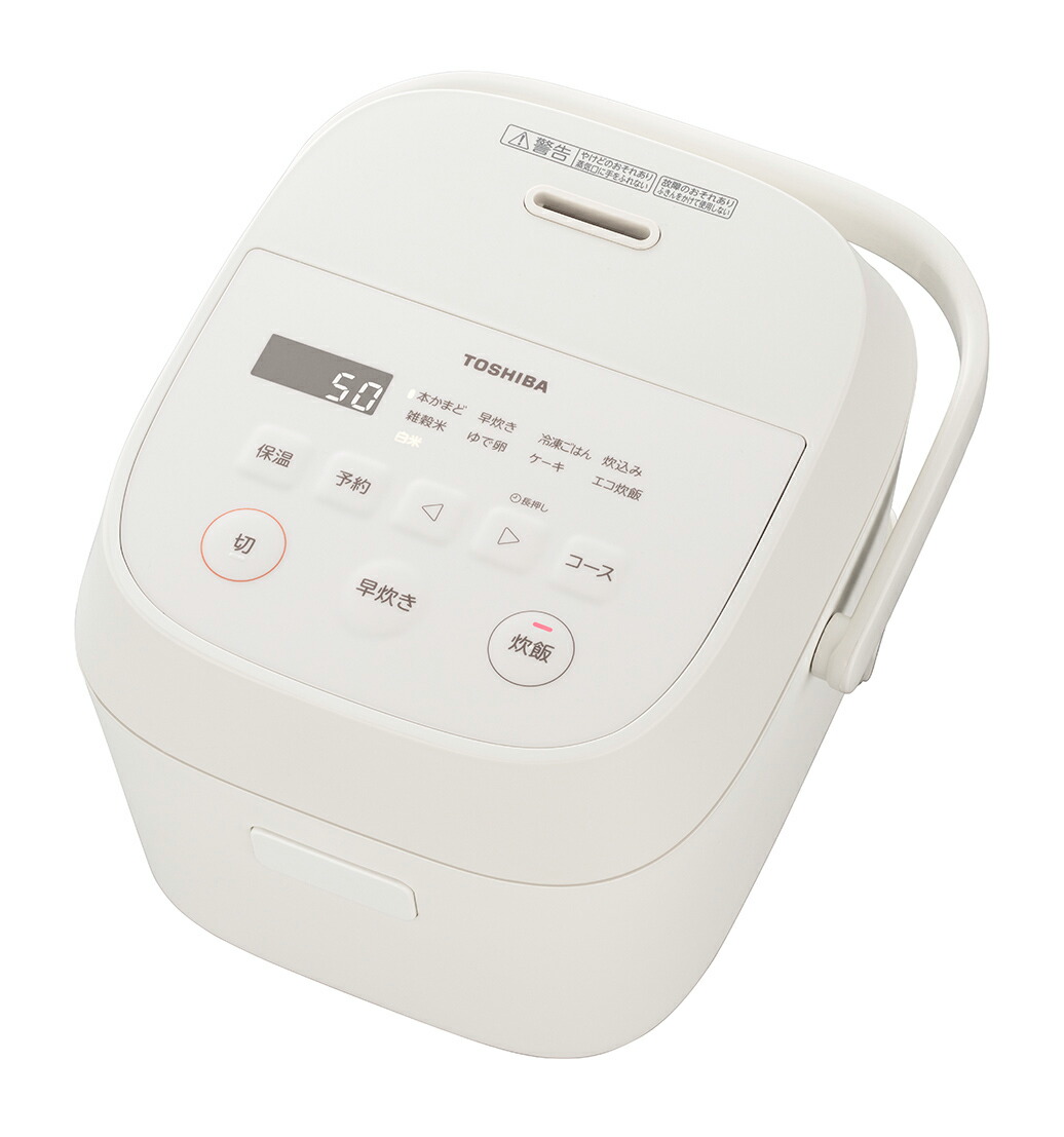 東芝 マイコンジャー炊飯器（3合炊き） ホワイト RC-5AMX(W) TOSHIBA 炊飯器 一人暮らし 3合 [RC5AMXW]
