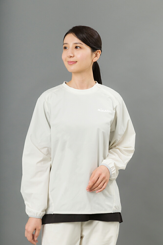 ミカサ 長袖ピステ（オフホワイト・サイズ：XL） 2611-OW-XL