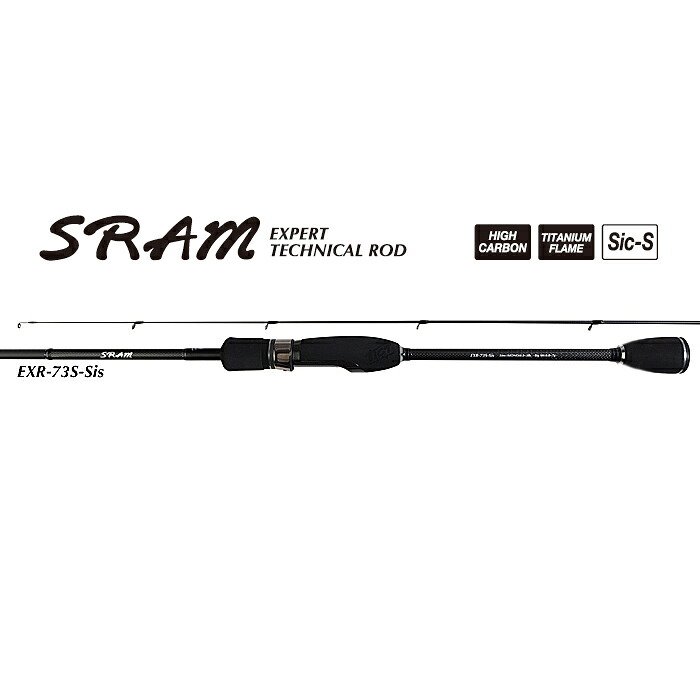 TICT SRAM アジングロッド 7.3ft カーボンソリッド 2ピース EXR-73S-Sis ティクト SRAM(スラム) オールチタンフレーム SiCリング｜Joshin web 家電とPCの大型専門店