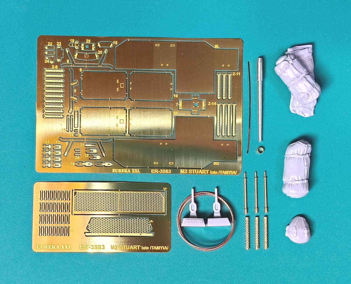 EUREKA XXL 1/35 WWII アメリカ M3スチュアート軽戦車(後期型) アップグレードセット(タミヤ用)【ER-3583】 ディテールアップパーツ