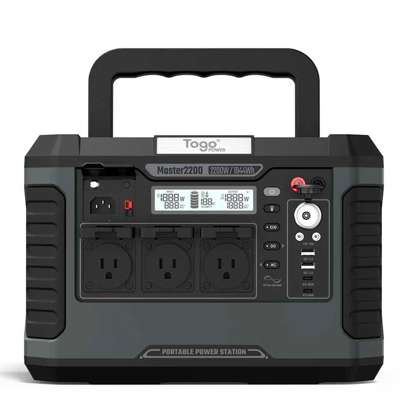 Togopower 携帯型ワット数 1944Wh AC差し込み最終生産物3口USB-C最終生産物積み上げる TPS2200 TogoPower MASTERシーリーズ [TPS2200]
